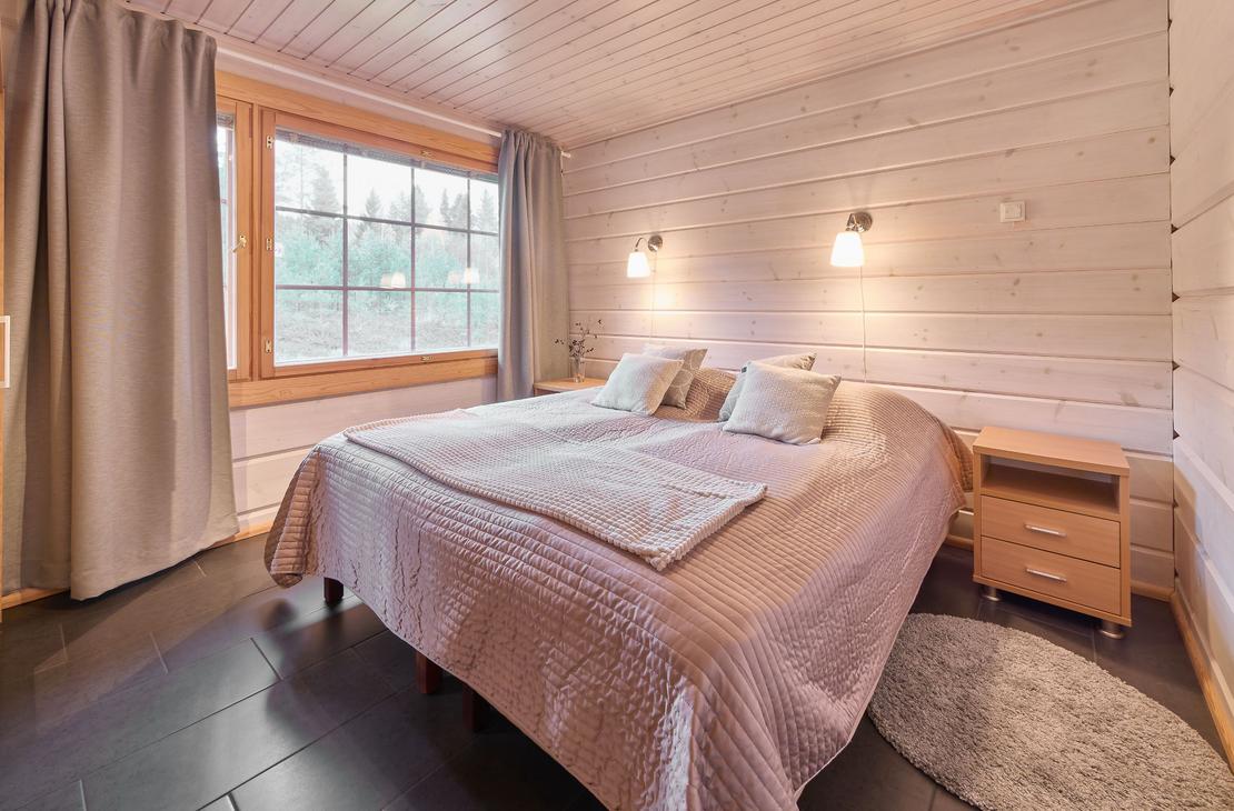 Villa Onni, tunnelmallinen makuuhuone, Skandinaavinen tyyli