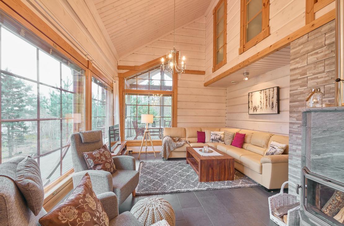 Villa Onni, m&ouml;kin olohuone, kodikas ja tunnelmallinen olohuone, skandinaavinen tyyli